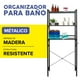 thumbnail image 4 of Mueble Organizador Para Baño Repisas De Metal Toalleros, 4 of 7
