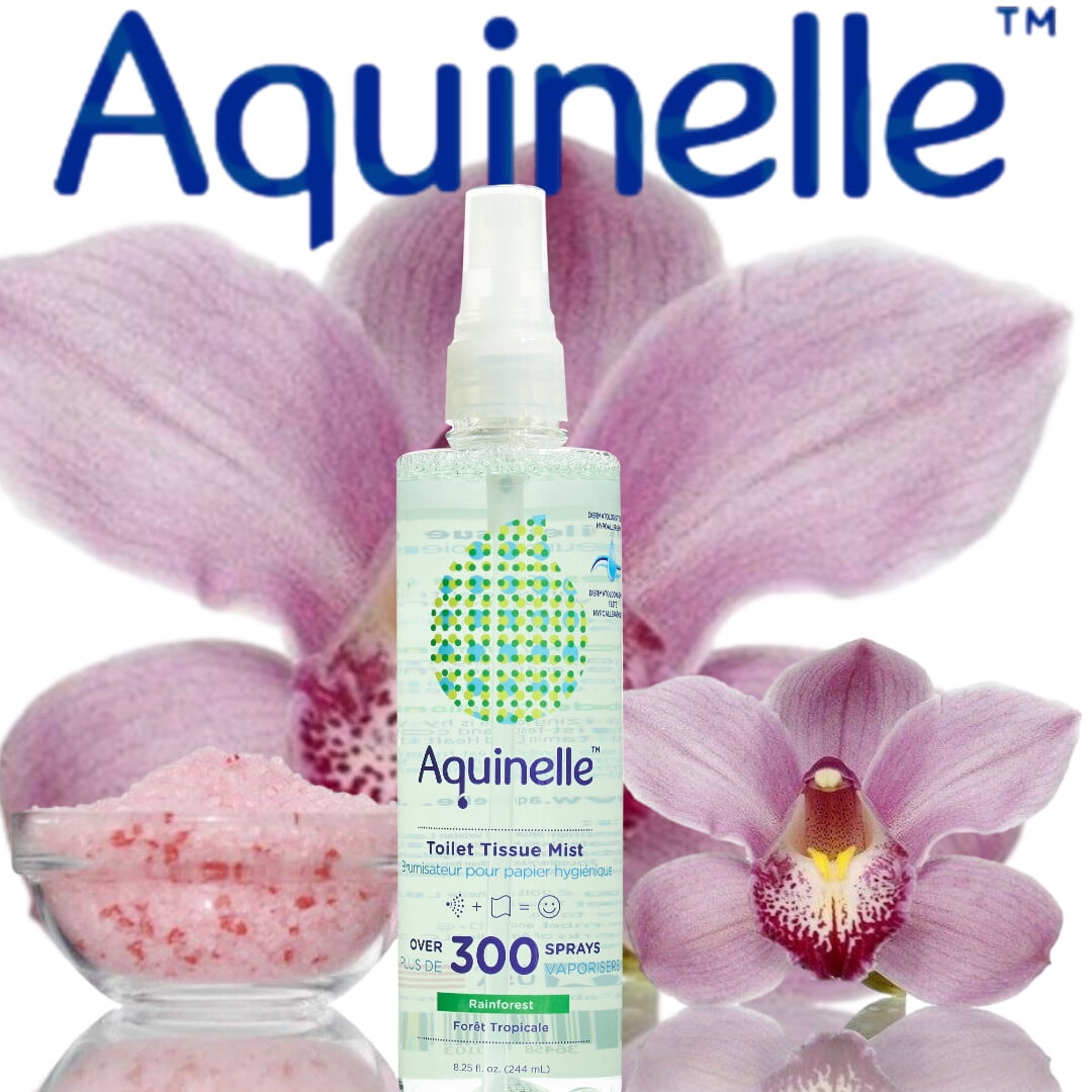Aquinelle Toilet Tissue Mist, Eco-Friendly & Non-Clogging Alternative to Flushable Wipes Simply Spray On Any Folded Toilet Paper 2PK OCEAN BREEZE 8.25OZ