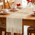 thumbnail image 5 of Orange Brown Table Runner - 60 Inch Long Modern Abstract Art Ombre Striped Cotton and Linen Blended Dress Scarves Farmhouse Table Runner for Kitchen Dining, Coffee Table, 13" x 60", 5 of 8