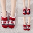 thumbnail image 4 of Penkiiy Cozy Winter Fuzzy Women Socks Grip Slippers Fluffy House Non Skid Microfiber Socks Navy, 4 of 4