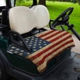 thumbnail image 2 of Golf Cart Seat Covers for 2 Seater, Vintage American Flag Soft Microfiber Cart Seat Towel Blanket, Retro USA Flag Blue Red Absorbent Breathable Non Slip Bench Seats Protector for Golf Course 51"x31", 2 of 9