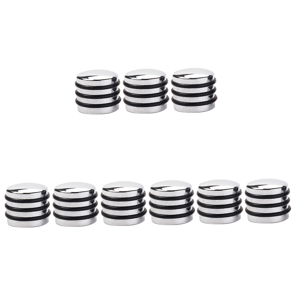 Worgeous 9 pcs Volume Control Knob with Dome for Guitar Bass Parts Accessory GD111 (Silver)