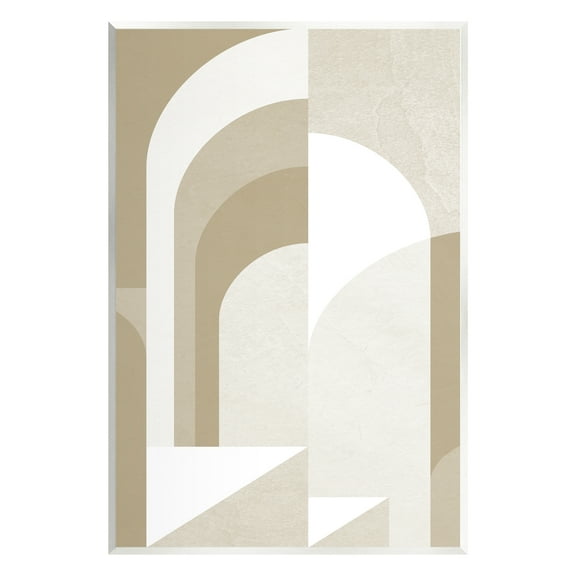 Stupell Industries Beige Abstract Arches Abstract Painting Unframed Art Print Wall Art, 10 x 15