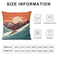 thumbnail image 5 of COMIO  Winter Pillow Covers, with Mountains Ski Retro Slope Snow Sunset Mountain Winter Double Sided Decorative Pillows Cases Throw Pillows Covers, 5 of 5