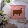 thumbnail image 3 of Carolines Treasures BB7981PW1414 Merino Sheep Pink Check Fabric Decorative Pillow, 14 x 14 in., 3 of 4