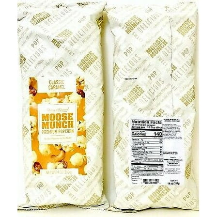 Harry and David Gourmet Moose Munch Classic Caramel Premium Popcorn with Almonds and Cashews14 Oz.