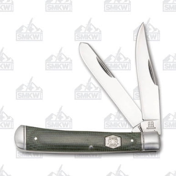 Rough Rider Knives 1990 Trapper Green Micarta