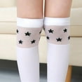 thumbnail image 7 of Eltusu Girls Knee High Socks, Breathable Cotton Soft Tight School Uniform Socks White Size 3-12T, 7 of 7
