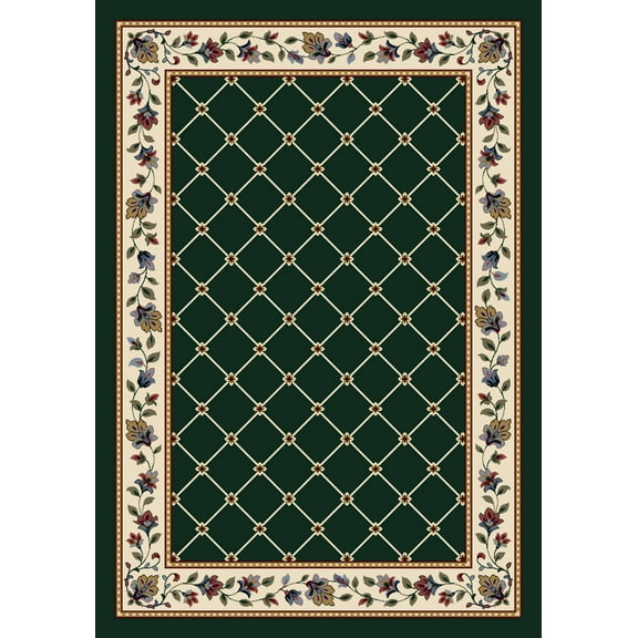 Milliken Signature Area Rug SYMPHONY EMERALD SOLID Symphony Emerald Solid 5' 4" x 7' 8" Rectangle