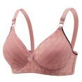 thumbnail image 2 of Levmjia Women's Bra Comfort Wireless Solid Color Ultra Soft Thin Lace Breathable Cotton Push Up Lightweight T Shirt Bra For Everyday Wear, 2 of 6