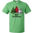thumbnail image 3 of Inktastic Merry Christmas Plaid Trees T-Shirt, 3 of 5