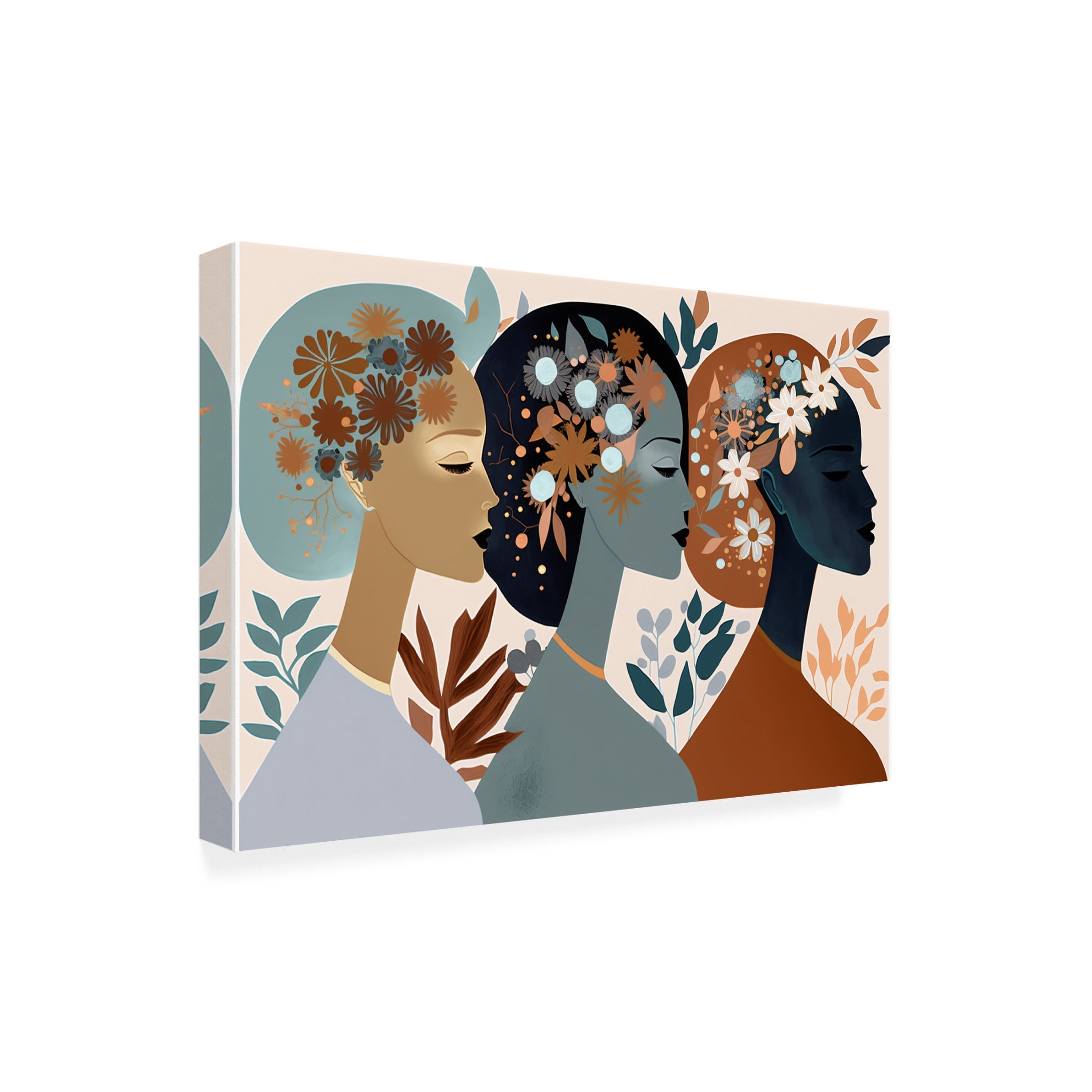 Canvas Wall Art - Ray Heere 'Mid Century Diversity Portraits 11' Wall Art for Living Room, Bedroom, or Office Décor by Trademark Fine Art - 24 x 16 Inches