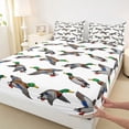 thumbnail image 3 of jejeloiu Rustic Mallard Twin Sheet Sets,Country Farmhouse Duck Bedding For Girls Boys 3-Piece, 3 of 7