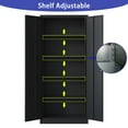 thumbnail image 4 of 71"H Metal Garage Storage Cabinet, Black Tool Steel Locking Cabinet with Doors and 4 Shelves, Tall Cabinets for Garage Storage Systems Lockable File Cabinet for Home Office, Classroom/Pantry, 4 of 9