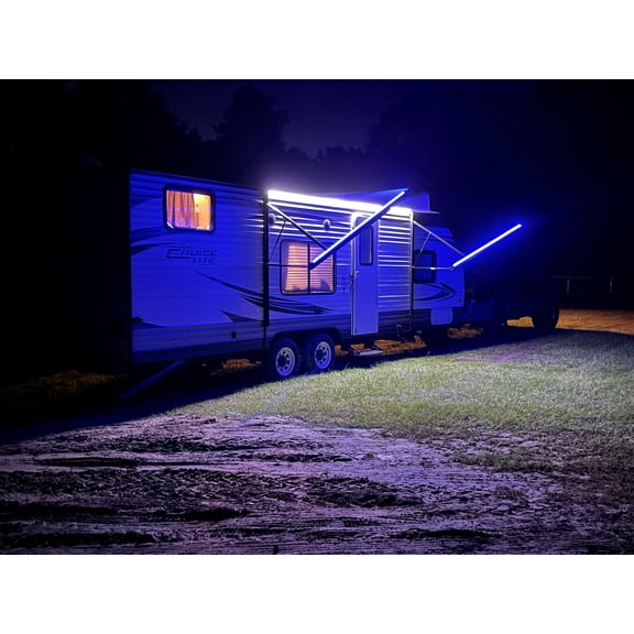 SHENKENUO RV LED Camper Awning Lights, Blue, 5m, 5 Pack