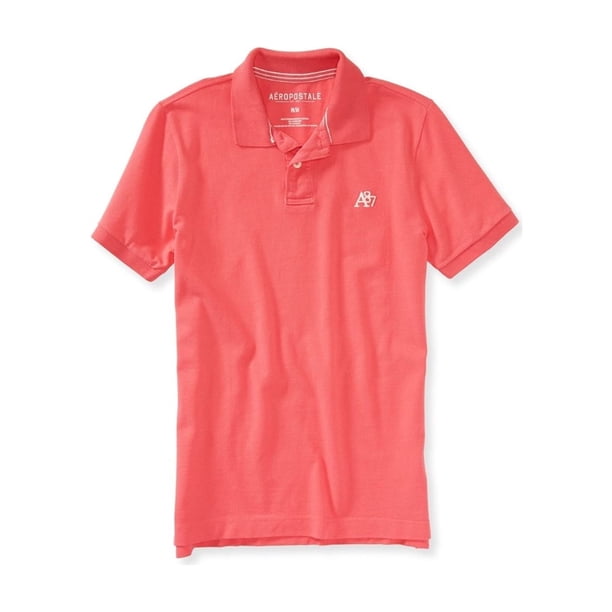 Aeropostale A87 - Polo de rugby para hombre, color rosa, XS Aeropostale polo, rugbi