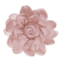 Uxcell Rose Flower Brooches and Pins for Women, Lapel Pins Dainty Satin Fabric Big Camellia Hair Flowers Clips Dusty Pink