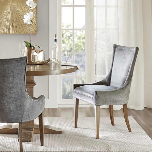 Madison Park Ultra Wood Dining Chair Set Of 2 In Dark Grey Finish Mps108 0156 Walmart Com Walmart Com