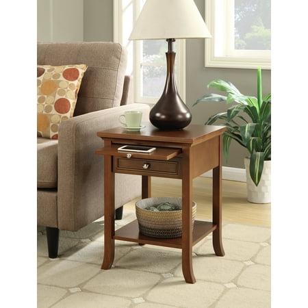 Convenience Concepts American Heritage Logan End Table with Drawer and Slide, Multiple Colors