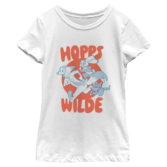 Girls Zootopia 2 Judy Hopps and Nick Wilde Running Friends T Shirt