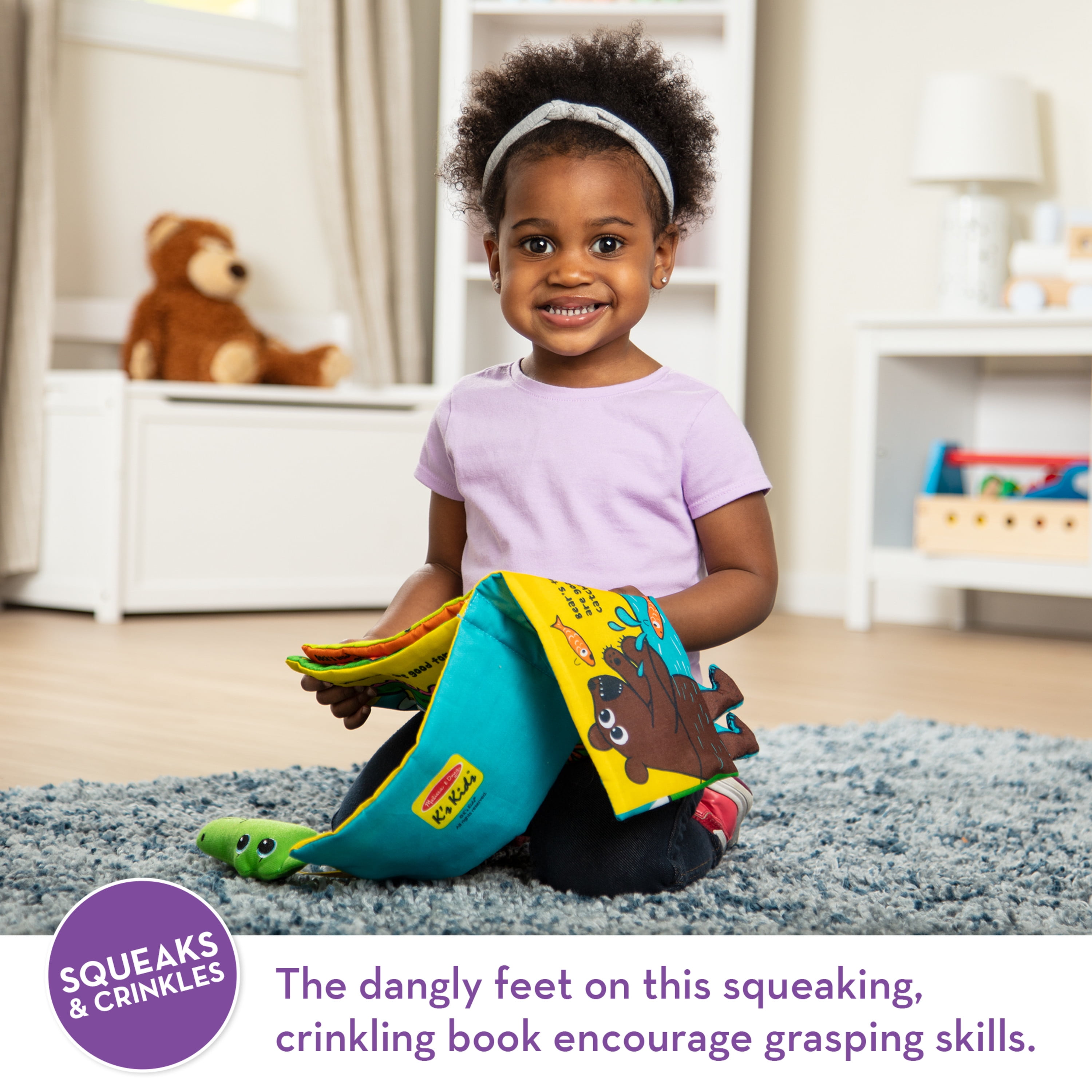 Melissa & Doug Soft Activity Baby Book - Whose Feet