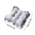 thumbnail image 3 of Outdoor Chair Cushion Square Lace Elastic Cloth Pink 40Cm Thick Pearl Fluff for Floor Ottoman, 3 of 7
