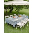 thumbnail image 3 of Outdoor Tablecloth with Umbrella Hole and Zipper, Christmas Snowflake Rectangle Table Cloth 54x80 Inch Waterproof Tablecloth, Vintage Watercolor Snow Pattern Picnic Table Cover for Patio Camping, 3 of 7