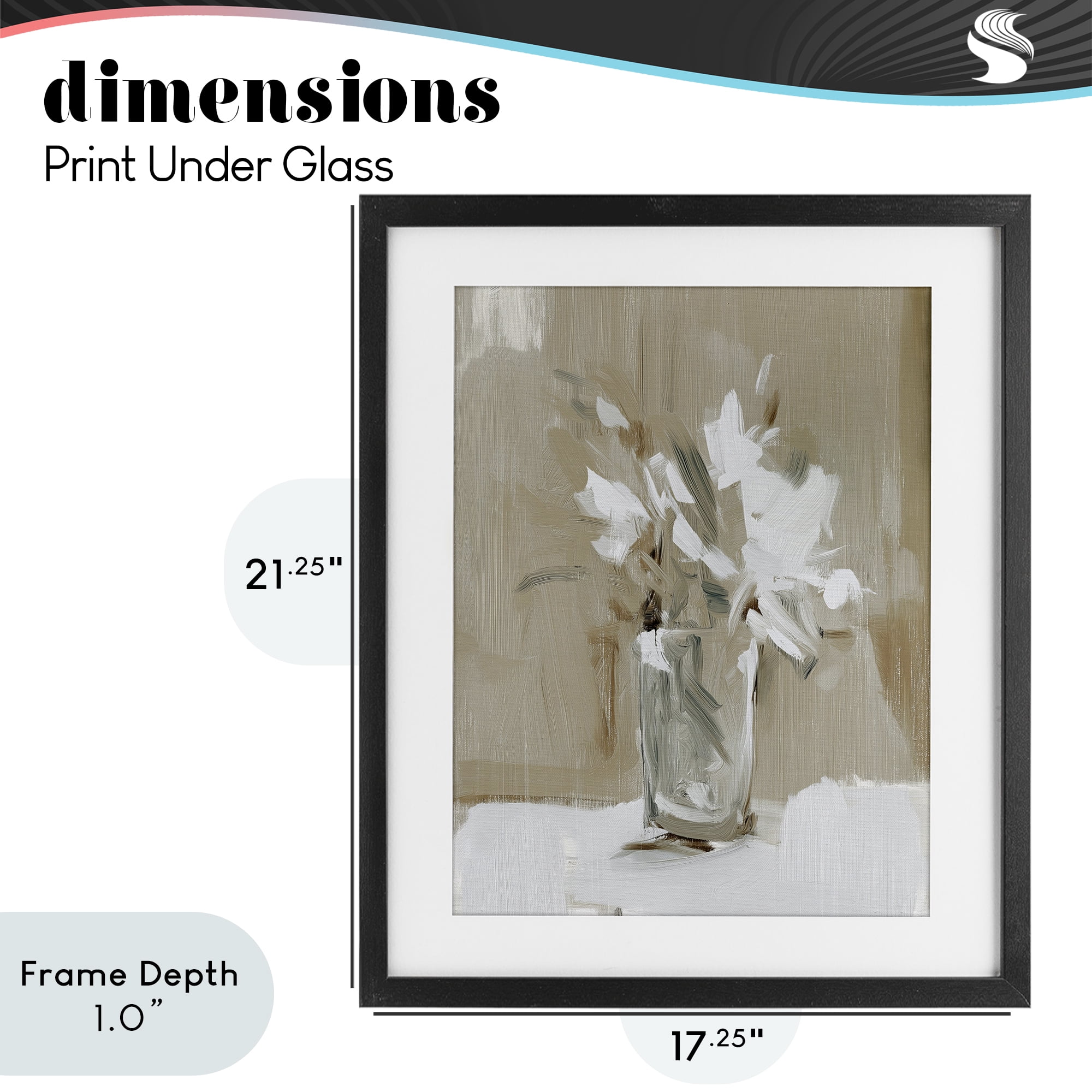 Stupell Industries Pure Forms Still Life Black Framed Print Under Glass, design by Svetlana Aleynikova