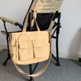 thumbnail image 3 of Bolso Mano Lona para Mujer Bolso Al Aire Libre Gran Capacidad Con Múltiples Bolsillos (Camel), 3 of 6
