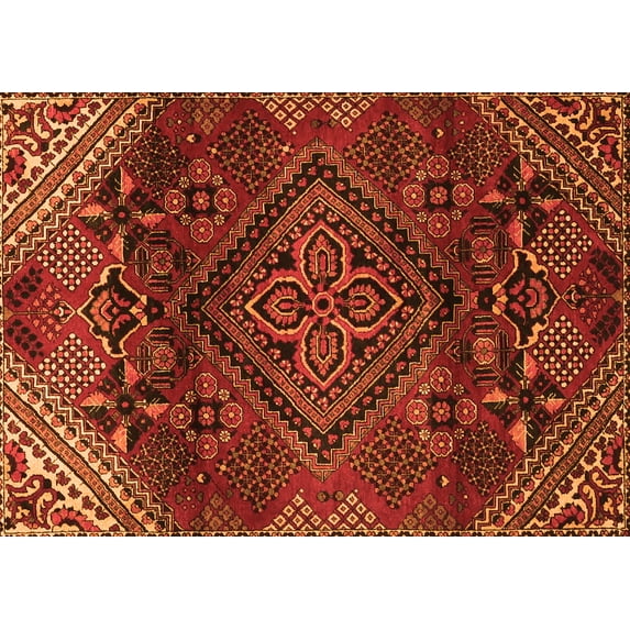 Ahgly Company Indoor Rectangle Persian Orange Traditional Area Rugs, 2' x 4'