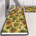 thumbnail image 2 of Kitchen Rugs Sets Of 2,White Sunflower Pattern Anti Fatigue Kitchen Mat Rugs Non Slip Washable,Decorative Kitchen Floor Mats for Kitchen,Sink,Laundry,17"x47"+17"x47", 2 of 5