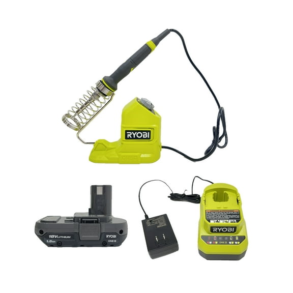 RYOBI 18V PCL946 Cordless 120-Watt Soldering Iron Topper Kit with Battery and Charger