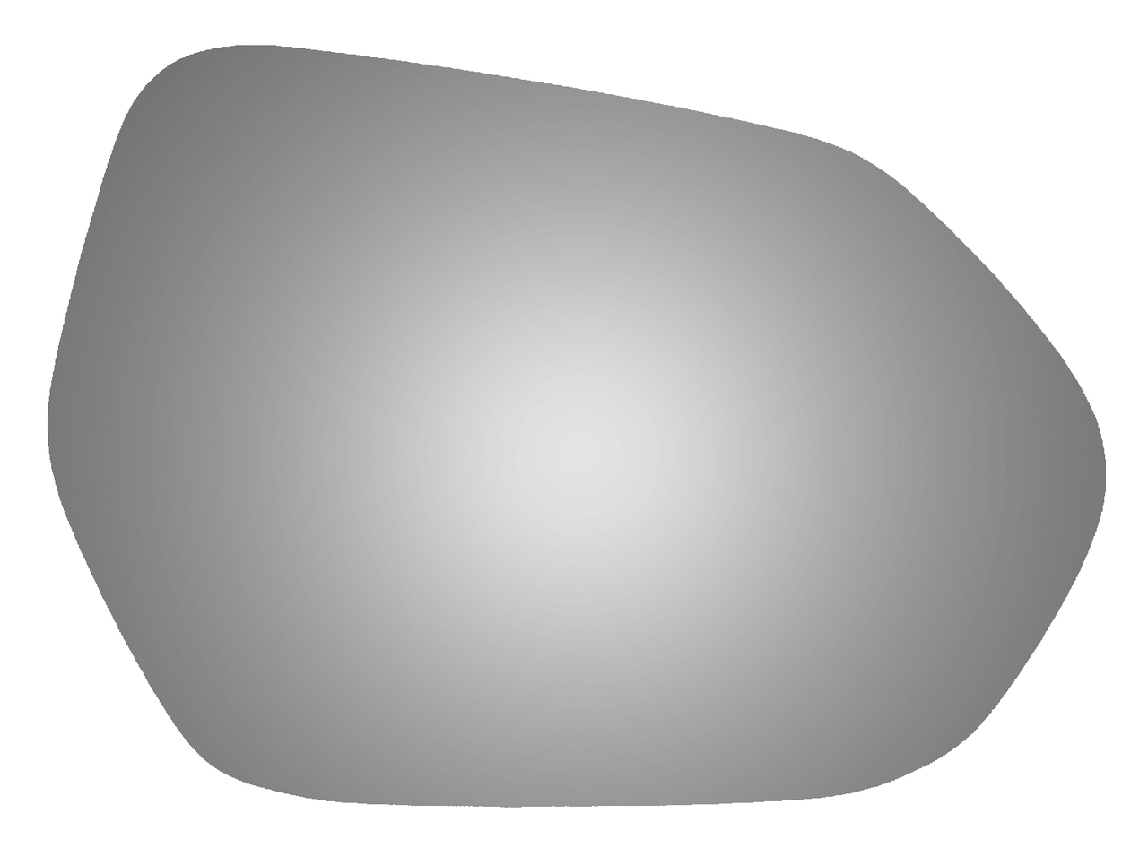 Convex Passenger Side Replacement Mirror Glass for 2016 Toyota Prius