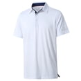 thumbnail image 2 of SYLCLEG Mens Polo Shirts Short Sleeve Casual Solid Stylish Dry Fit Performance Designed Collared Golf Polo Shirts for Men,White,L, 2 of 7