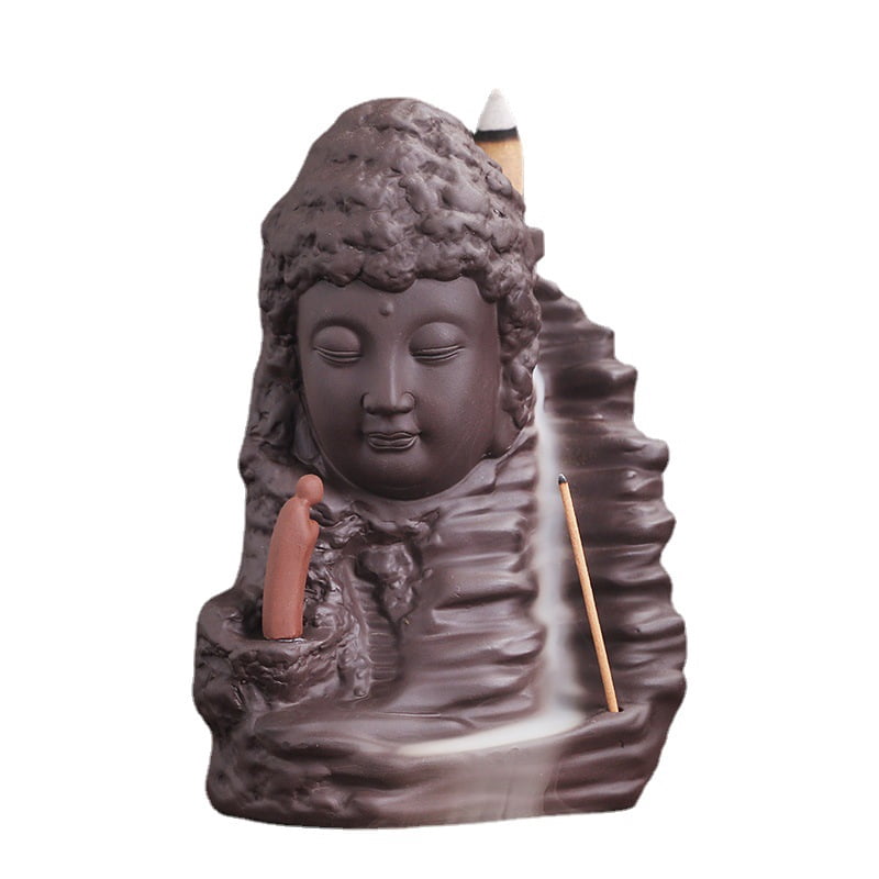 Backflow Incense Burner Zen Handmade Ceramic Incense Holder with Cones for Home Office Decoration Handicraft Aromatherapy