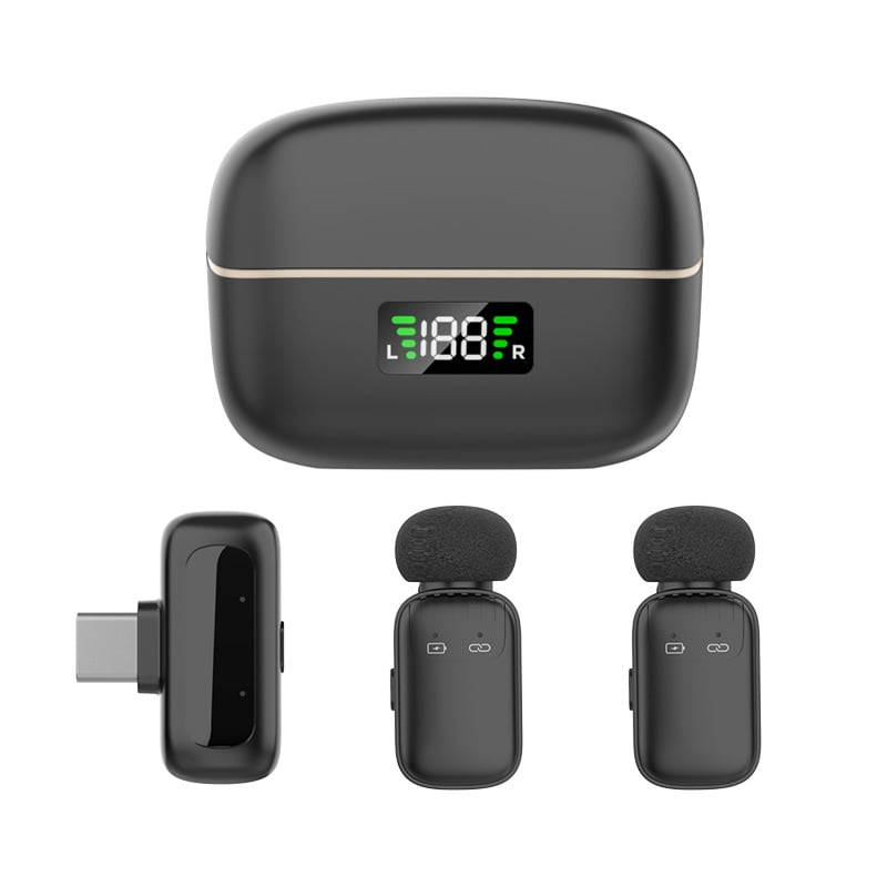 New Mini Finger-Clip Microphone — Portable Wireless Lavalier Mic for Outdoor Live Streaming & Filming, Featuring AI Voice Modulation and Noise Cancellation
