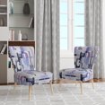 thumbnail image 2 of Designart "Dynamic Rhythm Purple Suprematism II" Chaise d'Appoint Abstraite Violette - Fauteuil Moderne pour Salon, 2 of 7