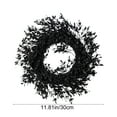 thumbnail image 3 of 11.8 Inch Realistic Fall Wreaths for Front Door Outside Autumn Wreath Outdoor Indoors Fall Decorations for Home Thanksgiving Halloween Holiday Decorations for Wall Porch Door(Black), 3 of 6