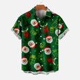 thumbnail image 2 of Camisas Navideñas Para Hombres Botones Casuales Playa Blusa de Manga Corta Con Estampado Sin Posicionamiento Odeerbi  ODB194998, 2 of 5