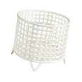 thumbnail image 2 of CoudarTitie Round Metal Wire Basket 5.91x5.31" Container Versatile Drain Basket Mesh Storage White, 2 of 9