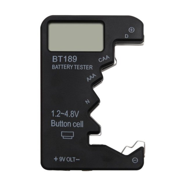 LEEYNEERUniversal Battery Tester with Lcd Display Multi Purpose Digital Battery Capacity Level Detector Voltage Checker Tool for D C Aa Aaa 9v Batteries