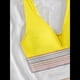 thumbnail image 5 of Bikini de Dos Piezas para Mujer, Cintura Alta, Cuello Halter, Traje de Baño Adelgazante, Amarillo, Talla M, 5 of 7