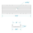 thumbnail image 5 of (Price/EA)Seachoice Non-Marking TP Yellow Rubber Keel Pad 12" L x 3-1/2" W x 1" H, 50-56640, 5 of 5