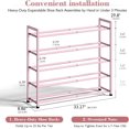 thumbnail image 3 of Expandable Shoe Rack for Closet \uC\uD Adjustable Shoe Rack for Small Space Small Shoe Organizer for Front Door Sturdy Metal, 3 of 6