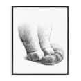 thumbnail image 2 of Stupell Industries Fluffy Cat Paws Tail Curled Monochrome Drawing Framed Wall Art, 11 x 14, Design by Ziwei Li, 2 of 5
