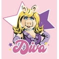 thumbnail image 2 of Junior's The Muppets Miss Piggy Diva  Graphic Tee Light Pink 2X Large, 2 of 3