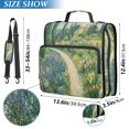 thumbnail image 2 of FORMRS Zipper Binder with Shoulder Strap 2-inch Ring 500 Sheet Capacity File Bag, Art Garden Scene, 2 of 5