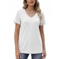 thumbnail image 2 of MOSHU 3 Pack T-Shirts for Women Short Sleeve Summer Womens Tops Casual Women T-shirts Summer Outfits, 2 of 9