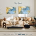 thumbnail image 4 of Elephant Stock Gold And Blue Abstract Wall Art - Horizontal Canvas Wall Art - Living Room Wall Decor - Abstract Canvas - Blue And Gold Decor - 45" x 30", 4 of 8