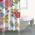 thumbnail image 4 of Pioneer Flower Floral Print Pattern Shower Curtain 36"x72", Bathroom Decorative Shower Curtain Set with 12 Hooks, Waterproof Washable, 4 of 6